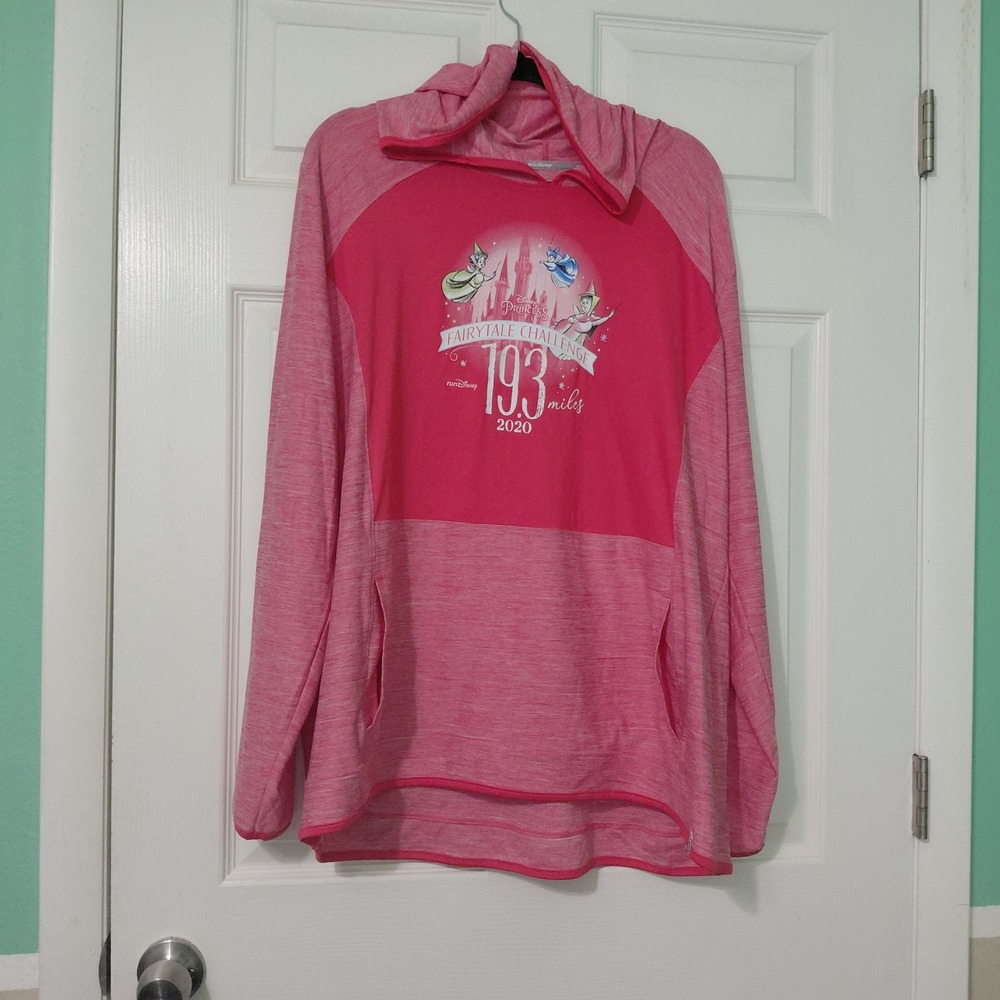 runDisney Princess Fairytale Challenge 2020 Hoodie Pink 2XL Sleeping Beauty